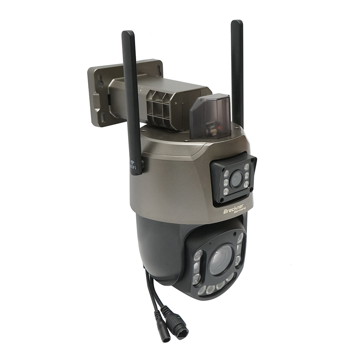 Telecamera di sorveglianza a doppia lente da 6 MP, Wi-Fi P2P, PTZ rotante a 360° con sensore di movimento, sirena, rilevamento persone e applicazione iCSee - immagine 4