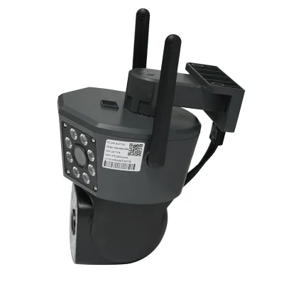 Telecamera di sorveglianza con 3 lenti, 3 obiettivi da 6 MP, WIFI 2.4GHz, rotazione a 360 gradi PTZ con sensore di movimento, allarme, rilevamento umano e applicazione IPC360 Home - immagine 3