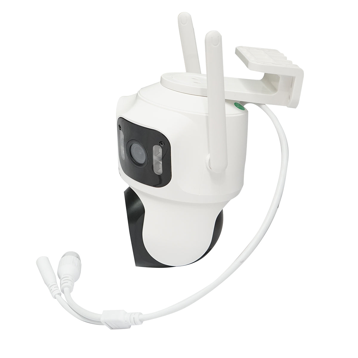 Telecamera di sorveglianza con 3 lenti, 3 obiettivi da 8 MP, 2 CPU dual control, P2P WIFI 2.4G, PTZ con sensore di movimento, allarme, visione notturna, rilevamento umano AI e applicazione iCSee - immagine 3