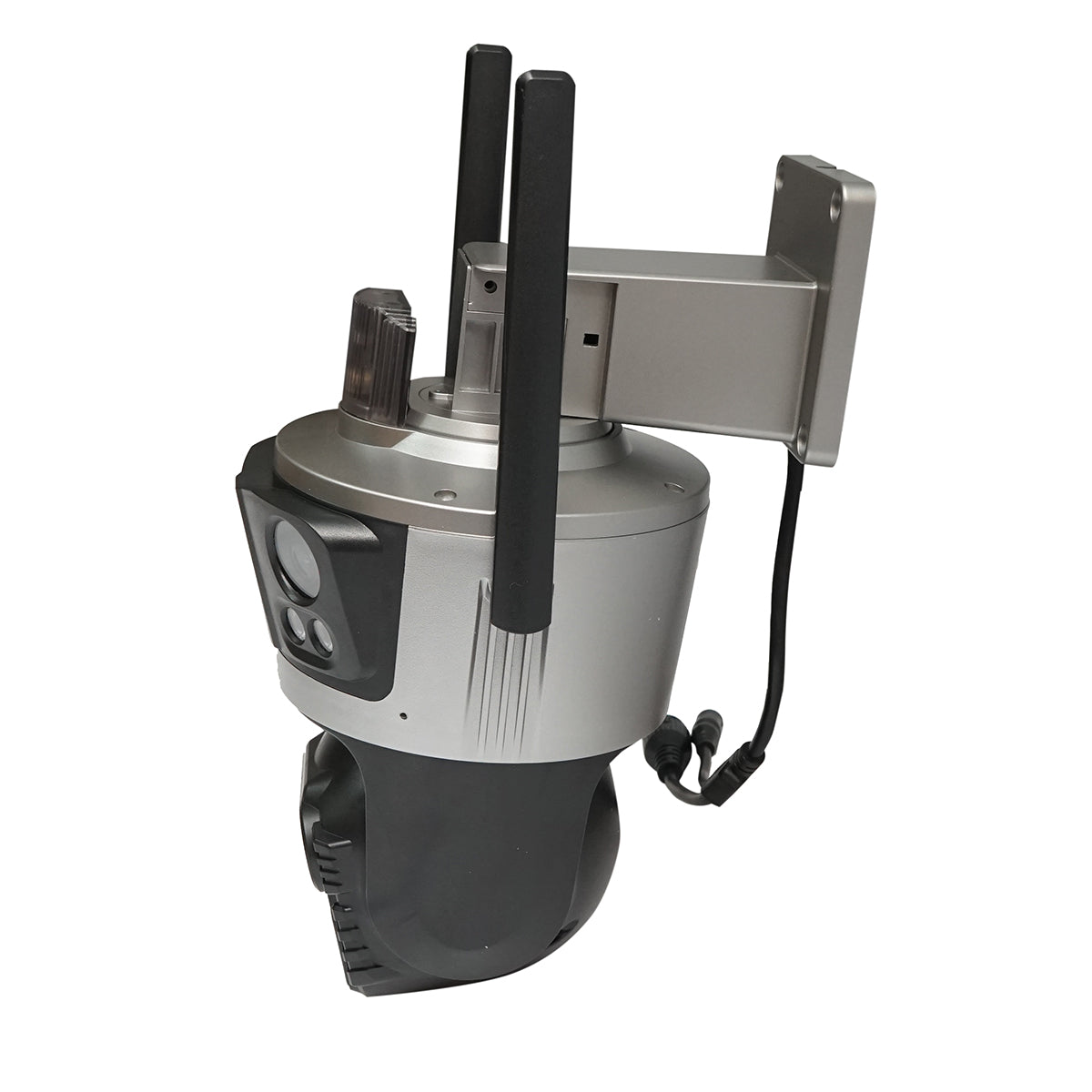 Telecamera di sorveglianza con 3 lenti, 3 obiettivi da 8 MP, 2 CPU dual control, P2P WIFI 2.4G, PTZ con sensore di movimento, allarme, visione notturna, rilevamento umano AI e applicazione iCSee - immagine 3