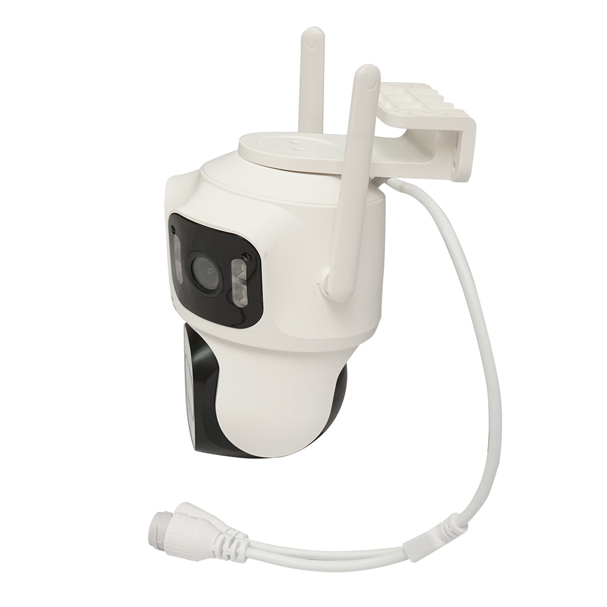 Telecamera di sorveglianza con 4 lenti, 3 obiettivi da 12 MP, 2 CPU dual control, P2P WIFI 2.4GHz, PTZ con sensore di movimento, visione notturna a colori, rilevamento umano AI e applicazione iCSee - immagine 3
