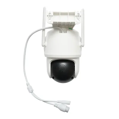 Telecamera di sorveglianza con 4 lenti, 3 obiettivi da 12 MP, 2 CPU dual control, P2P WIFI 2.4GHz, PTZ con sensore di movimento, visione notturna a colori, rilevamento umano AI e applicazione iCSee - immagine 4