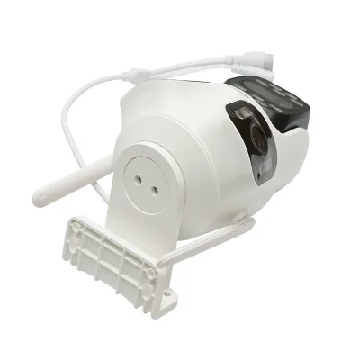 Telecamera di sorveglianza con 4 lenti, 3 obiettivi da 12 MP, 2 CPU dual control, P2P WIFI 2.4GHz, PTZ con sensore di movimento, visione notturna a colori, rilevamento umano AI e applicazione iCSee - immagine 5