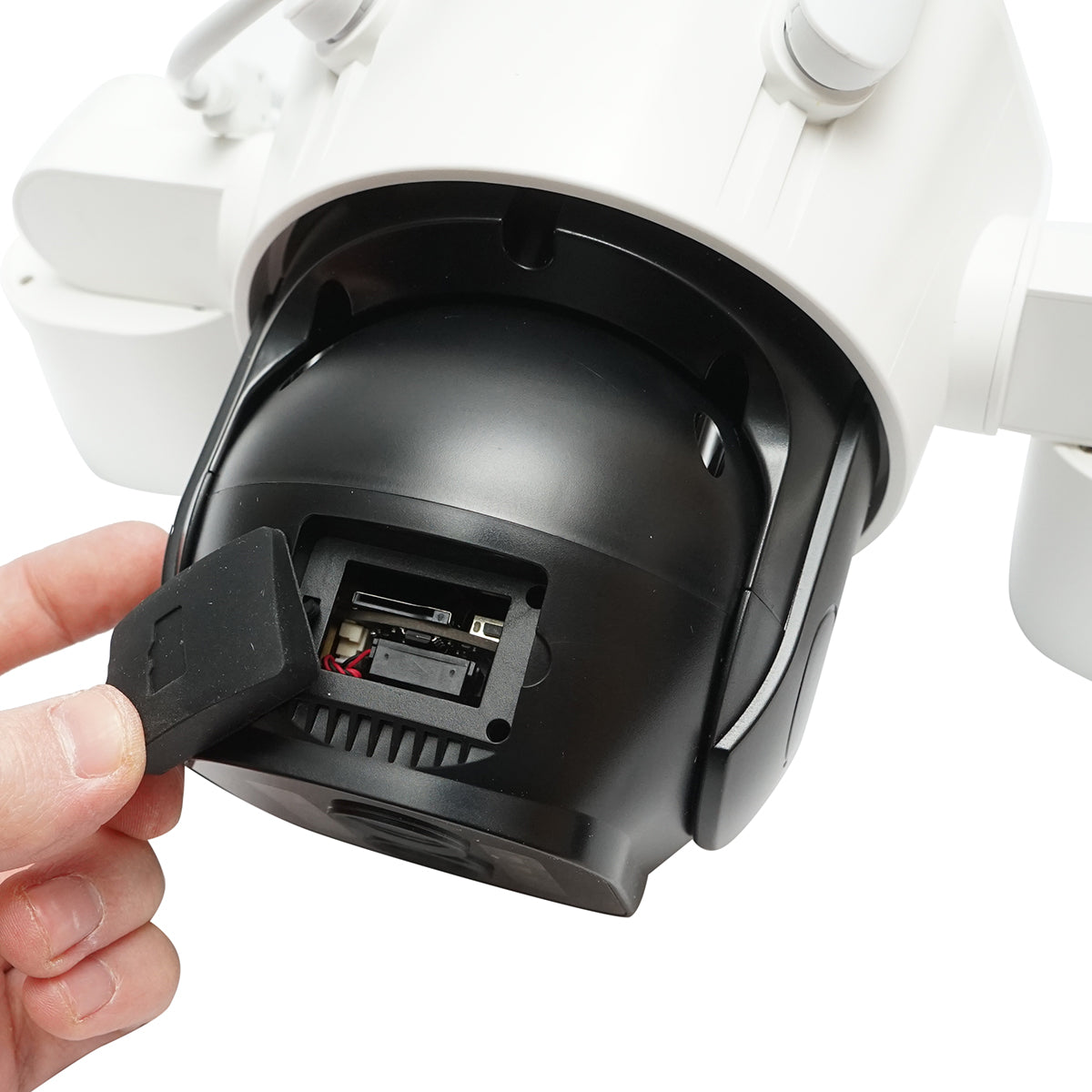Telecamera di sorveglianza con 4 lenti, 3 obiettivi da 16 MP, WIFI 2.4GHz, rotazione a 360 gradi PTZ con sensore di movimento, zoom 10X, allarme, visione notturna IR, rilevamento umano e applicazione IPC360 Home - immagine 5