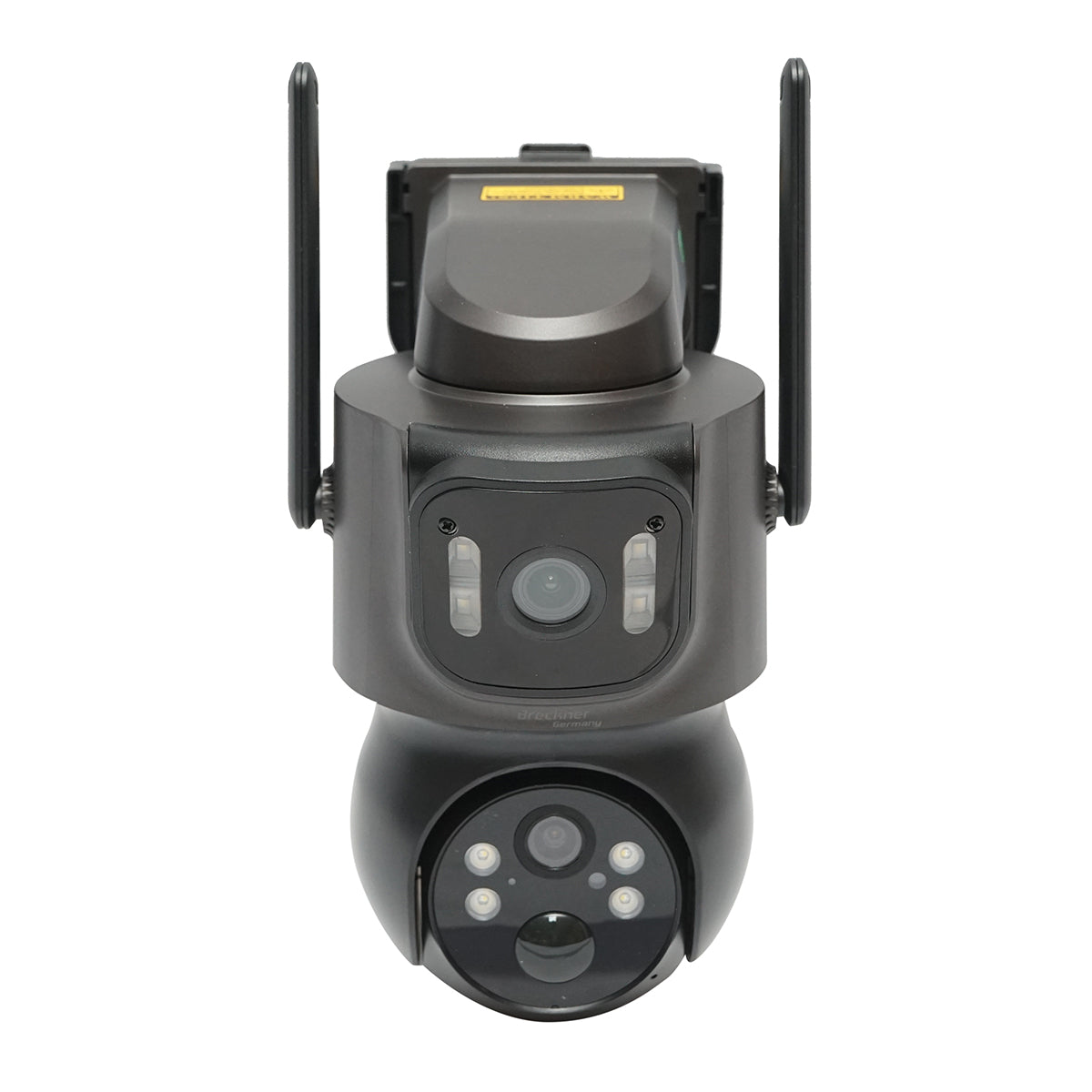 Telecamera di sorveglianza con lente doppia 4 MP, pannello solare 7.6W, batteria 18650 a ricarica rapida, WIFI 2.4 GHz, rotazione 360° PTZ con sensore di movimento, rilevamento umano PIR, allarme, visione notturna e applicazione iCSee - immagine 3