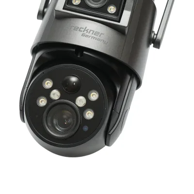 Telecamera di sorveglianza con lente doppia 6 MP, 4G, WIFI 2.4 GHz, pannello solare, batteria da 10.000 mAh, controllo PTZ a 360°, rilevamento umano PIR, visione notturna e applicazione Ubox - immagine 6