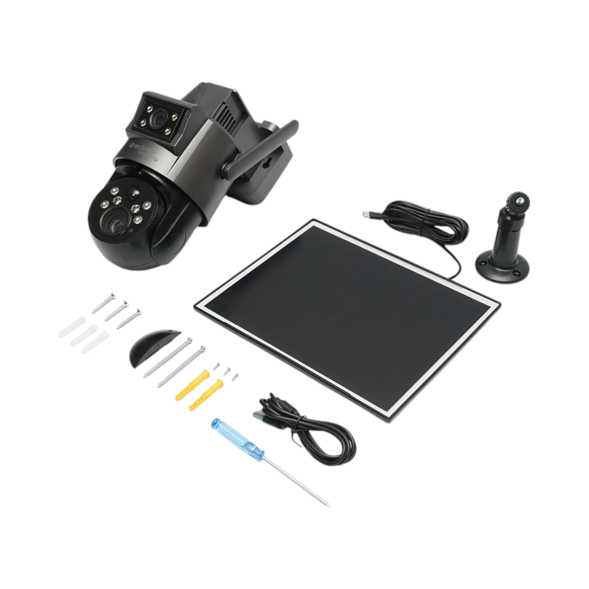 Telecamera di sorveglianza con lente doppia 6 MP, 4G, WIFI 2.4 GHz, pannello solare, batteria da 10.000 mAh, controllo PTZ a 360°, rilevamento umano PIR, visione notturna e applicazione Ubox - immagine 2