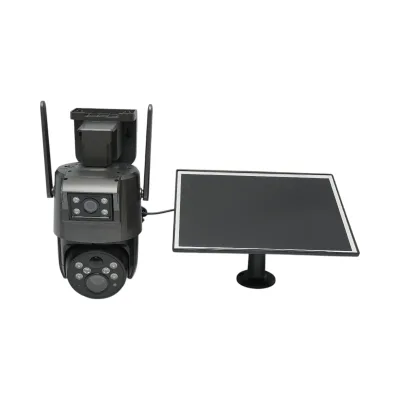 Telecamera di sorveglianza con lente doppia 6 MP, 4G, WIFI 2.4 GHz, pannello solare, batteria da 10.000 mAh, controllo PTZ a 360°, rilevamento umano PIR, visione notturna e applicazione Ubox