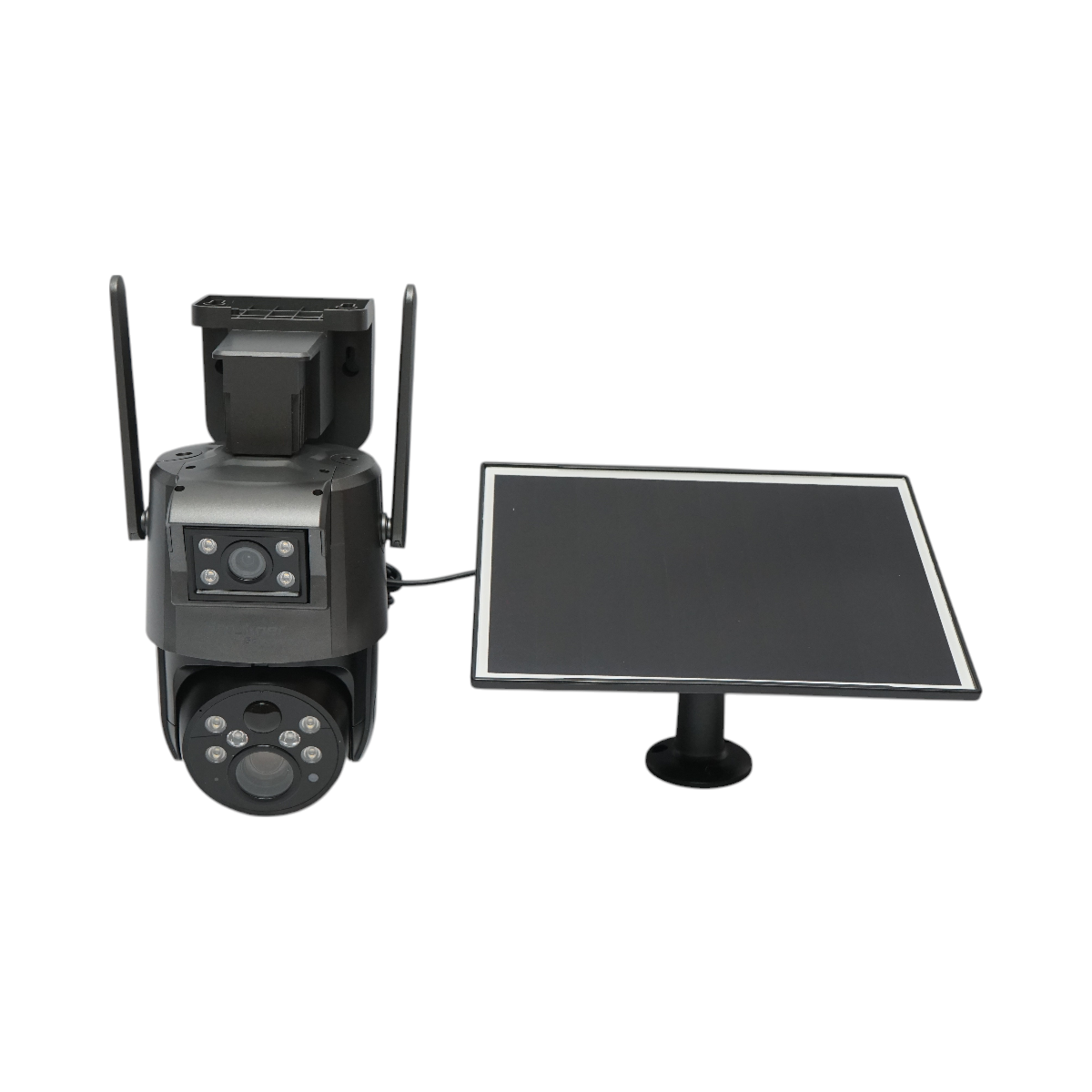 Telecamera di sorveglianza con lente doppia 6 MP, 4G, WIFI 2.4 GHz, pannello solare, batteria da 10.000 mAh, controllo PTZ a 360°, rilevamento umano PIR, visione notturna e applicazione Ubox