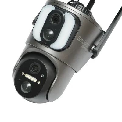 Telecamera di sorveglianza con lente doppia 6 MP, 4G, WIFI 2.4 GHz, pannello solare, batteria da 13.500 mAh, controllo PTZ, sensore di movimento, rilevamento umano PIR, visione notturna IR intelligente e applicazione Ubox - immagine 5