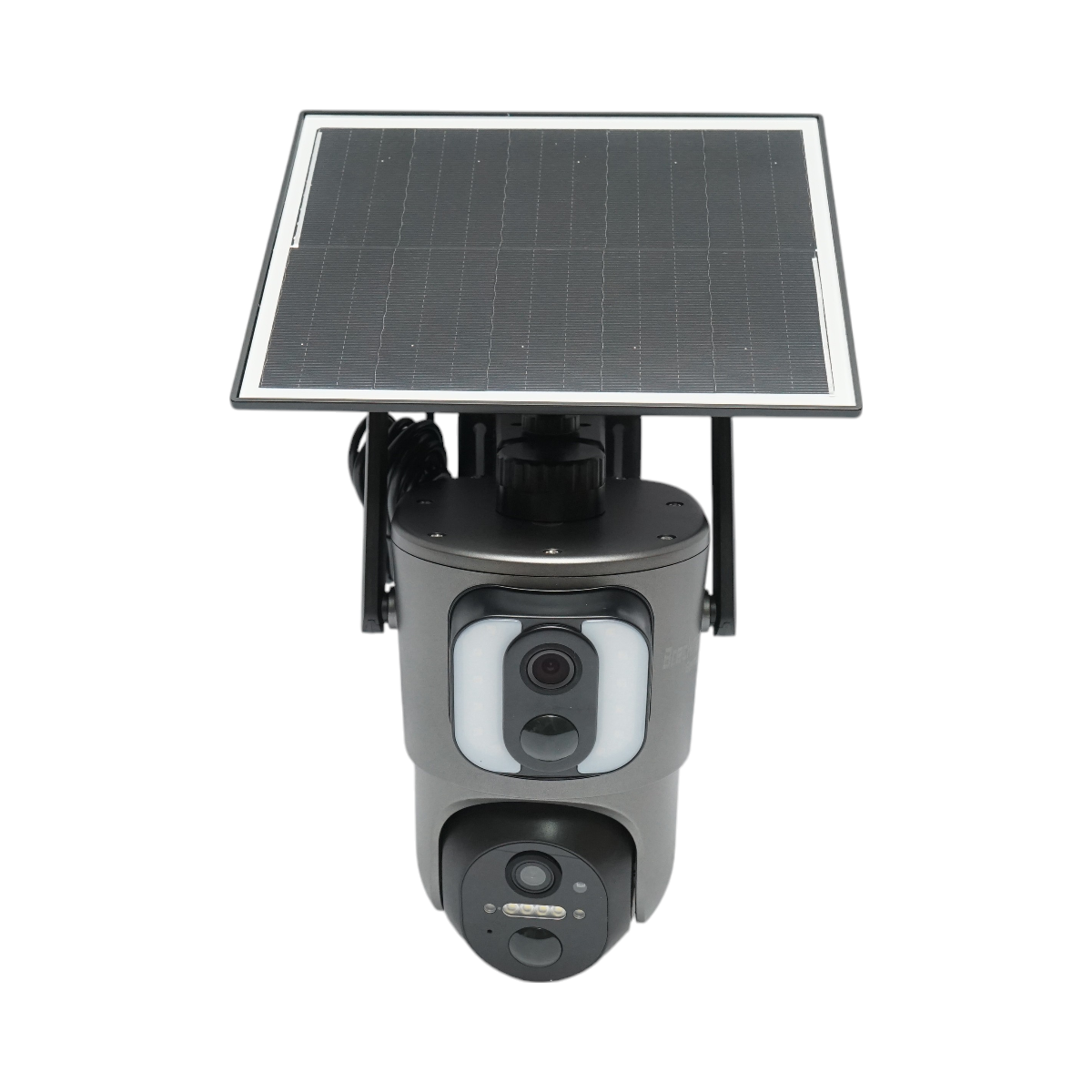 Telecamera di sorveglianza con lente doppia 6 MP, 4G, WIFI 2.4 GHz, pannello solare, batteria da 13.500 mAh, controllo PTZ, sensore di movimento, rilevamento umano PIR, visione notturna IR intelligente e applicazione Ubox