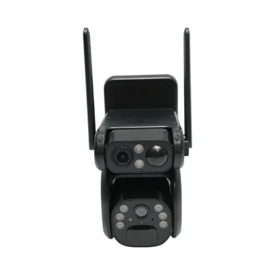 Telecamera di sorveglianza con lente doppia 6 MP, 4G, WIFI 2.4 GHz, pannello solare, batteria da 9.000 mAh, controllo PTZ, sensore di movimento, rilevamento umano PIR, visione notturna e applicazione Ubox - immagine 2