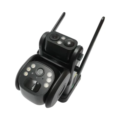 Telecamera di sorveglianza con lente doppia 6 MP, 4G, WIFI 2.4 GHz, pannello solare, batteria da 9.000 mAh, controllo PTZ, sensore di movimento, rilevamento umano PIR, visione notturna e applicazione Ubox - immagine 6