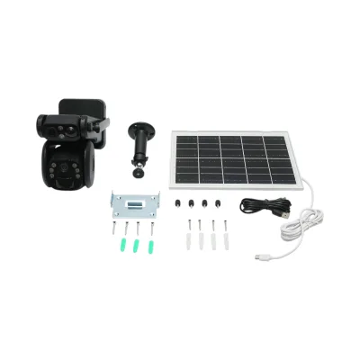 Telecamera di sorveglianza con lente doppia 6 MP, 4G, WIFI 2.4 GHz, pannello solare, batteria da 9.000 mAh, controllo PTZ, sensore di movimento, rilevamento umano PIR, visione notturna e applicazione Ubox - immagine 3