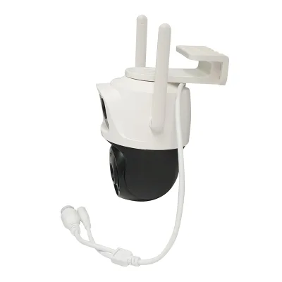 Telecamera di sorveglianza con lente doppia 6 MP, P2P WIFI 2.4GHz, rotazione 360° PTZ, sensore di movimento, sirena, rilevamento umano e applicazione iCSee - immagine 3