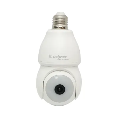 Telecamera di sorveglianza intelligente da 2 MP, attacco E27, Wi-Fi 2,4 GHz, PTZ a 360 gradi, allarme, sensore di movimento, rilevamento umano tramite IA e applicazione iCSee