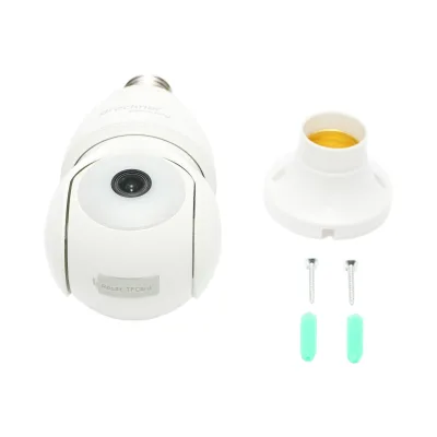 Telecamera di sorveglianza intelligente da 2 MP, attacco E27, Wi-Fi 2,4 GHz, PTZ a 360 gradi, allarme, sensore di movimento, rilevamento umano tramite IA e applicazione iCSee - immagine 2