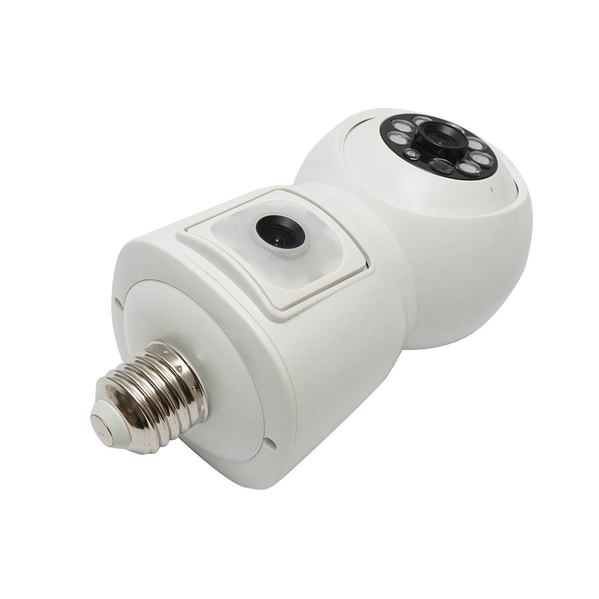 Telecamera di sorveglianza smart-bulb con lente doppia 4 MP, rotazione 360° PTZ, WIFI 2.4GHz, tipo lampadina E27 con sensore di movimento e applicazione iCSee - immagine 4