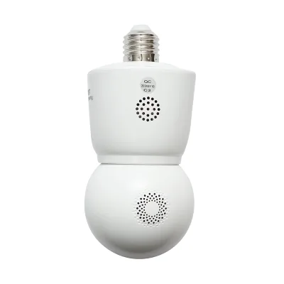 Telecamera di sorveglianza smart-bulb con lente doppia 4 MP, rotazione 360° PTZ, WIFI 2.4GHz, tipo lampadina E27 con sensore di movimento e applicazione iCSee - immagine 3