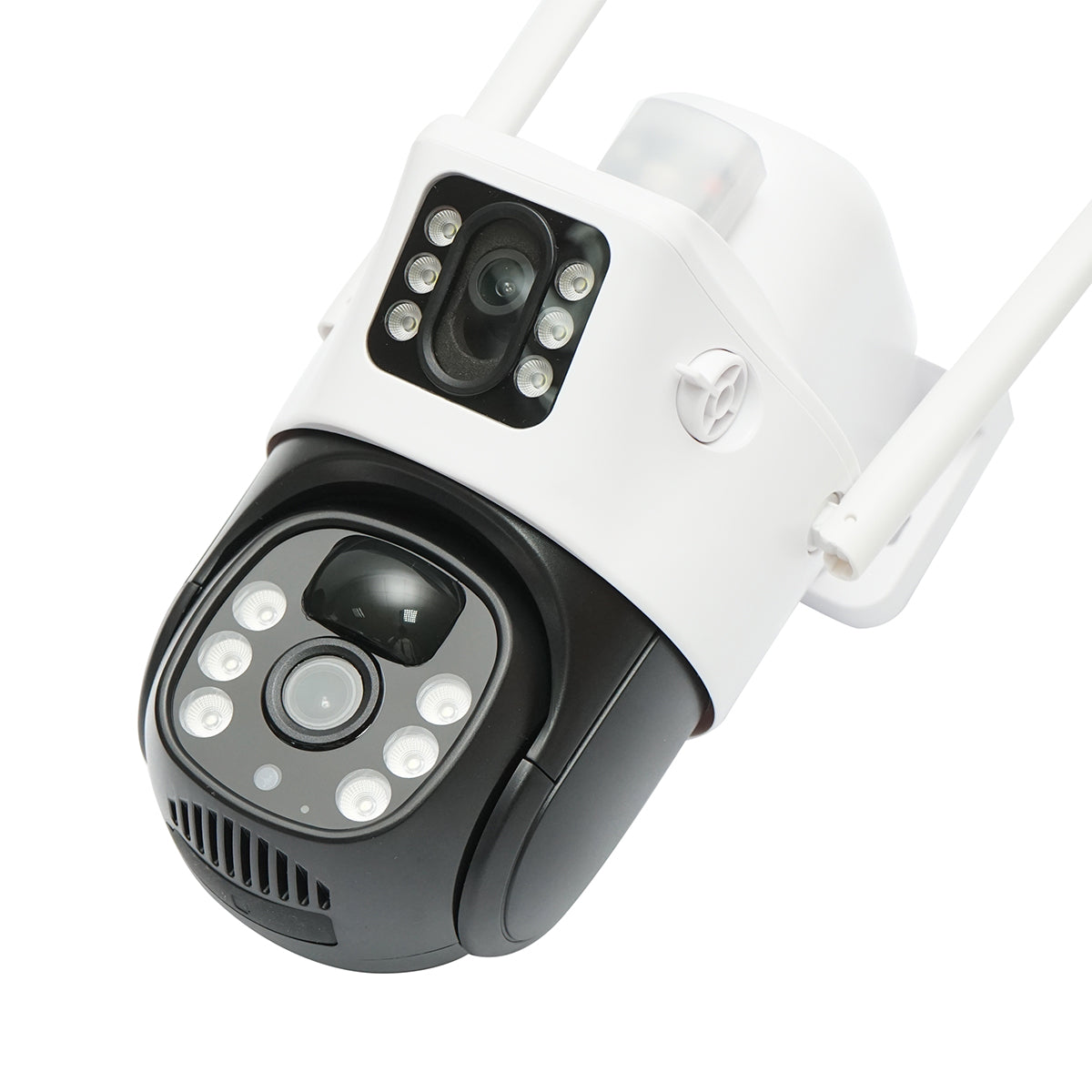 Telecamera di videosorveglianza 2x2MP con doppio obiettivo, WIFI rotante con pannello solare da 7W, PTZ, 1080P, sensore di movimento, visione notturna, applicazione V380 Pro - immagine 3