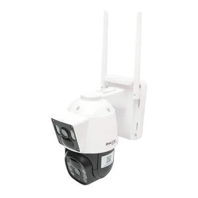 Telecamera di videosorveglianza 4G, girevole 24 ore su 24, 7 giorni su 7, 2 obiettivi, completamente autonoma, ricarica con pannello solare, PTZ, 1080P, PIR, IP66 - immagine 2