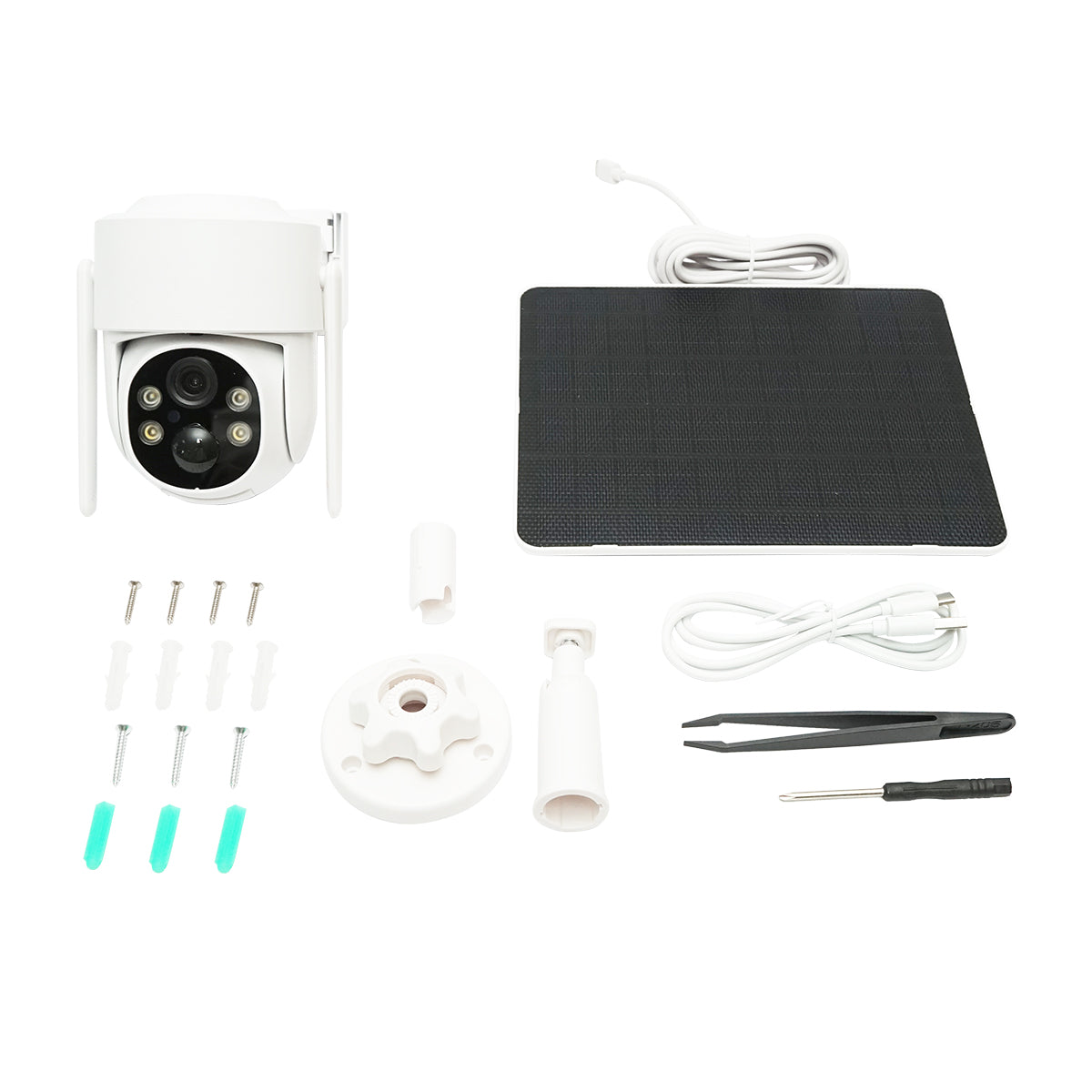 Telecamera di videosorveglianza 4MP, WIFI 4G rotante con pannello solare 5W, PTZ, 1080P, UBOX - immagine 2