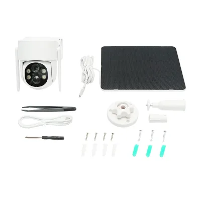 Telecamera di videosorveglianza 4MP, WIFI 4G rotante con pannello solare 5W, PTZ, 1080P, UBOX - immagine 2
