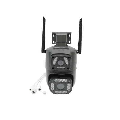 Telecamera di videosorveglianza a doppio obiettivo da 8 MP, 4G 1080P, PTZ con sensore di movimento, rilevamento umano e applicazione V380 Pro