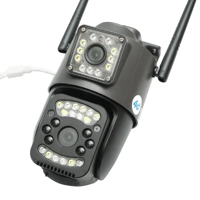 Telecamera di videosorveglianza a doppio obiettivo da 8 MP, P2P WIFI 4G 1080P, PTZ con sensore di movimento, rilevamento umano e applicazione V380 Pro - immagine 3