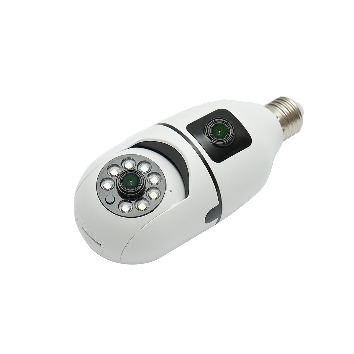 Telecamera di videosorveglianza con 2 lenti PTZ smart-bulb, WIFI 2.4G 1080P FHD 2MP, lampadina E27 con sensori di movimento, visione notturna e applicazione V380 Pro - immagine 4
