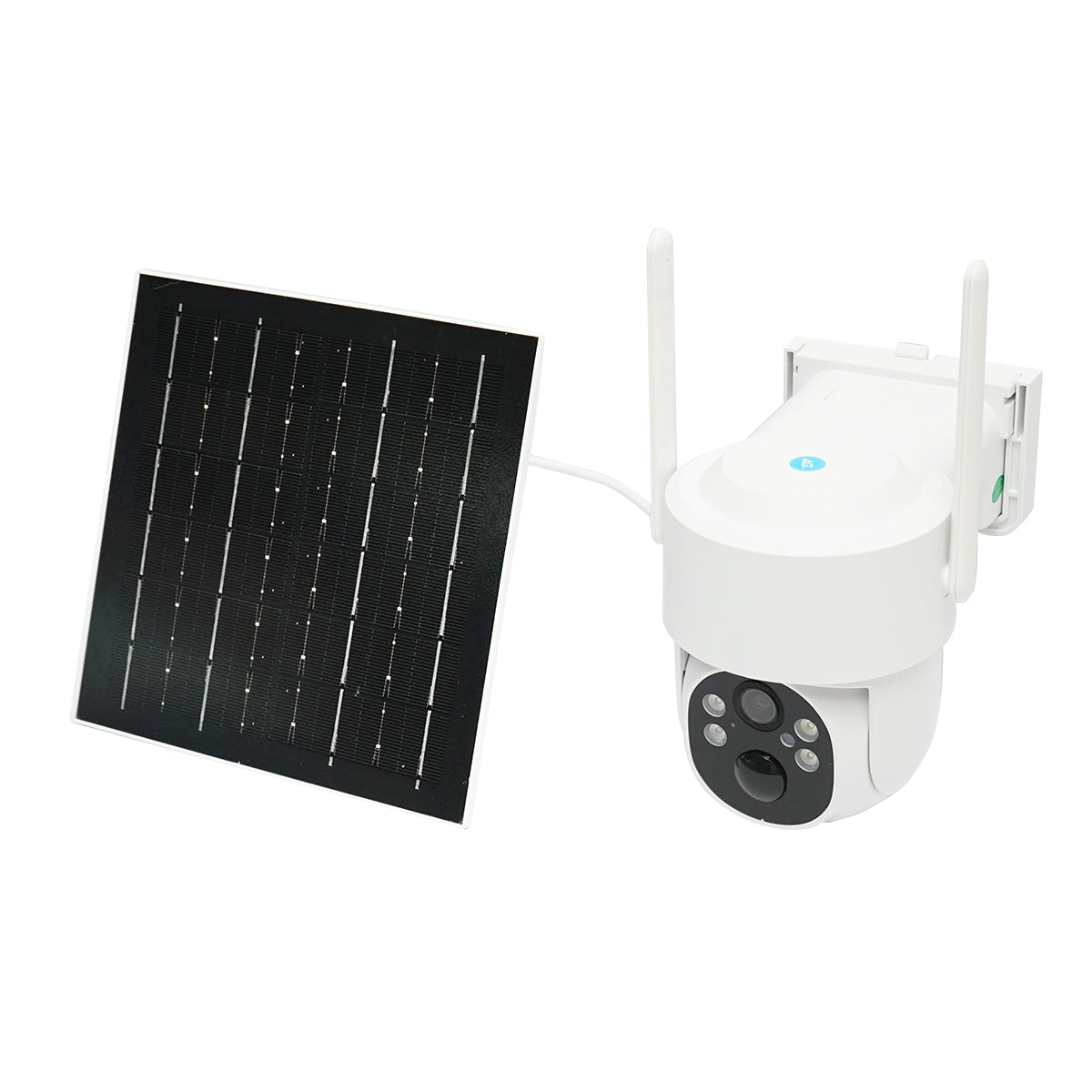 Telecamera di videosorveglianza con pannello solare Scheda SIM 4MP WIFI 4G, PTZ ruotante a 360 gradi con sensore di movimento, rilevamento presenza umana e applicazione iCSee