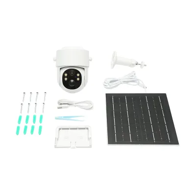 Telecamera di videosorveglianza con pannello solare Scheda SIM 4MP WIFI 4G, PTZ ruotante a 360 gradi con sensore di movimento, rilevamento presenza umana e applicazione iCSee - immagine 2