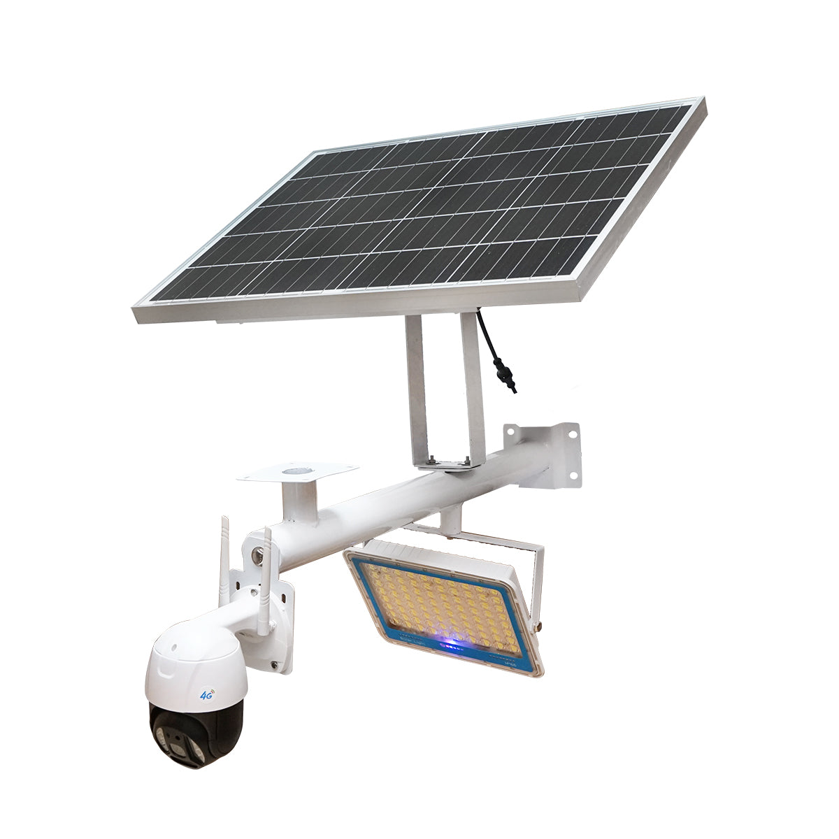 Telecamera di videosorveglianza con proiettore LED da 300W, batteria, pannello solare da 60W e telecomando Breckner Germany - immagine 3
