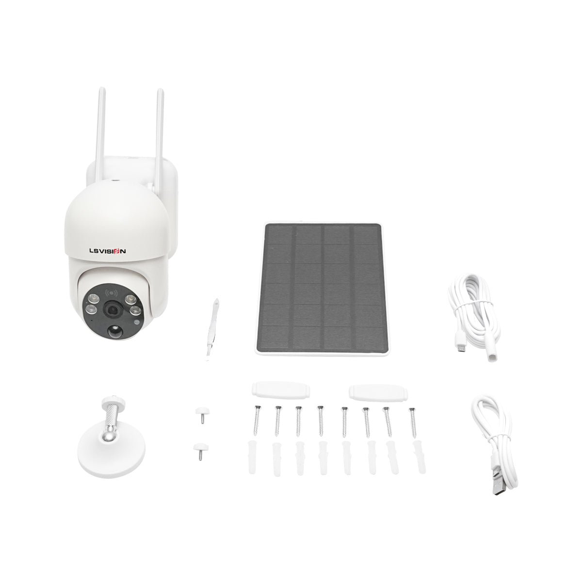 Telecamera di videosorveglianza con slot per sim card 4G rotante con pannello solare 3.5W, PTZ, 4G 1080P HD - immagine 3