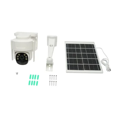 Telecamera di videosorveglianza da 3 MP, WIFI rotante con pannello solare da 5 W, PTZ, 1080P, sensore di movimento, visione notturna, applicazione V380 Pro - immagine 2