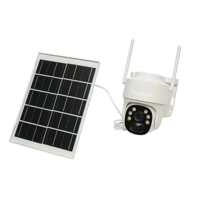 Telecamera di videosorveglianza da 3 MP, WIFI rotante con pannello solare da 5 W, PTZ, 1080P, sensore di movimento, visione notturna, applicazione V380 Pro