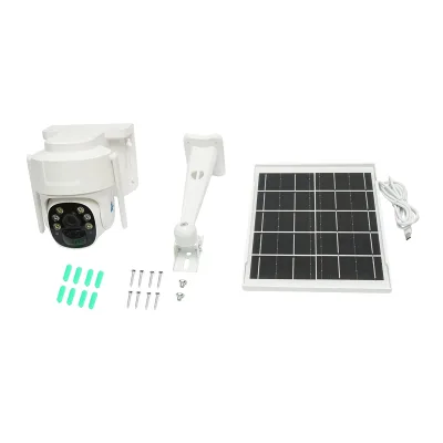 Telecamera di videosorveglianza da 3MP, WIFI 4G rotante con pannello solare da 5W, PTZ, 1080P, sensore di movimento, visione notturna, applicazione V380 Pro - immagine 2
