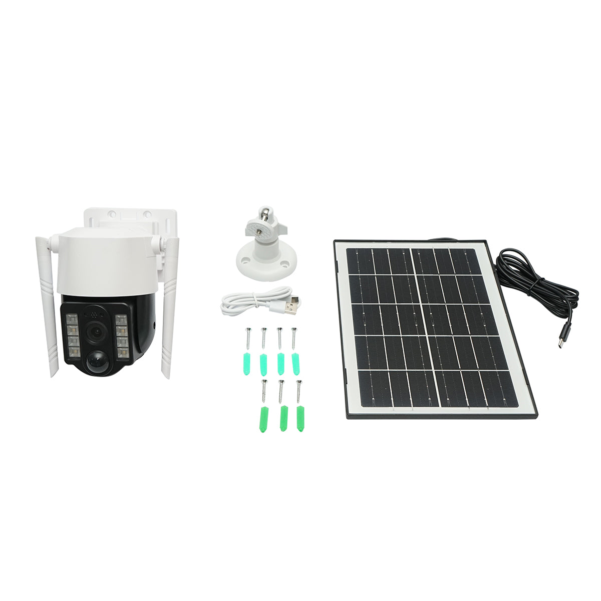 Telecamera di videosorveglianza da 3MP, WIFI 4G rotante con pannello solare da 5W, PTZ, 1080P, sensore di movimento, visione notturna, applicazione V380 Pro - immagine 2