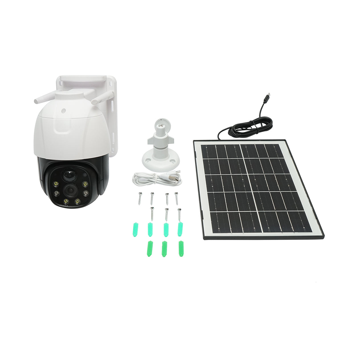 Telecamera di videosorveglianza da 3MP, WIFI 4G rotante con pannello solare da 7,5W, PTZ, 1080P, sensore di movimento, visione notturna, applicazione V380 Pro - immagine 2