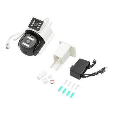 Telecamera di videosorveglianza da 6 MP con doppio obiettivo, P2P WIFI 2.4G 1080P, PTZ con sensore di movimento, rilevamento presenza umana e applicazione iCSee - immagine 2
