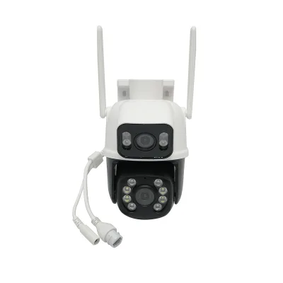 Telecamera di videosorveglianza intelligente P2P, WIFI, esterno 6MP 1080P, doppia lente, sensore di movimento PTZ, ruotabile a 360 gradi, applicazione ICSee