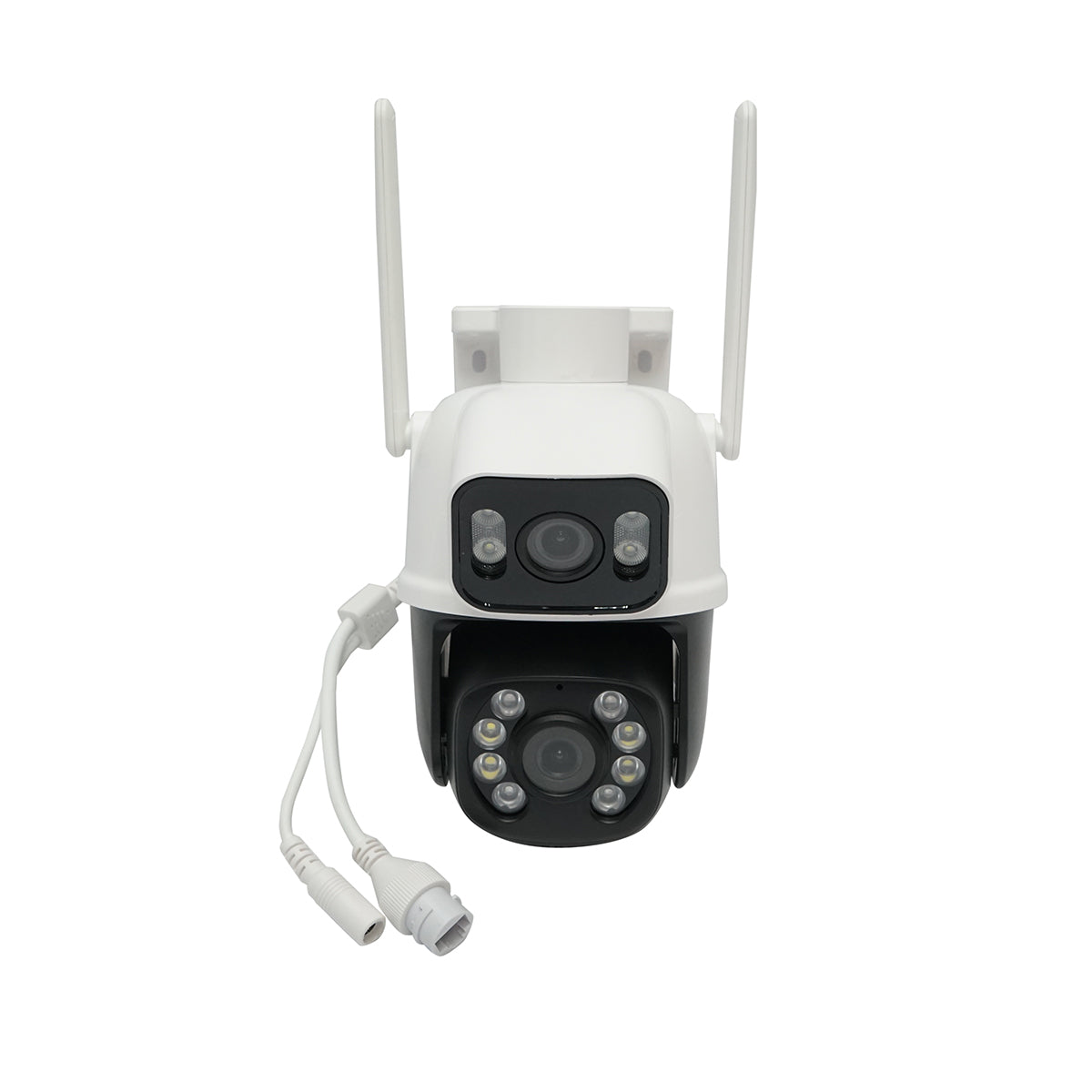 Telecamera di videosorveglianza intelligente P2P, WIFI, esterno 6MP 1080P, doppia lente, sensore di movimento PTZ, ruotabile a 360 gradi, applicazione ICSee