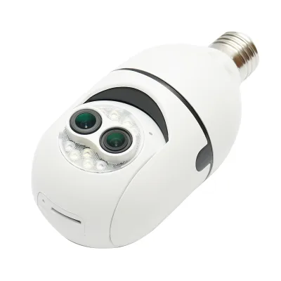 Telecamera di videosorveglianza PTZ a doppia lente con lampadina intelligente, WIFI 2.4G 1080P, tipo lampadina E27 con sensore di movimento, rilevamento presenza umana e applicazione iCSee - immagine 4