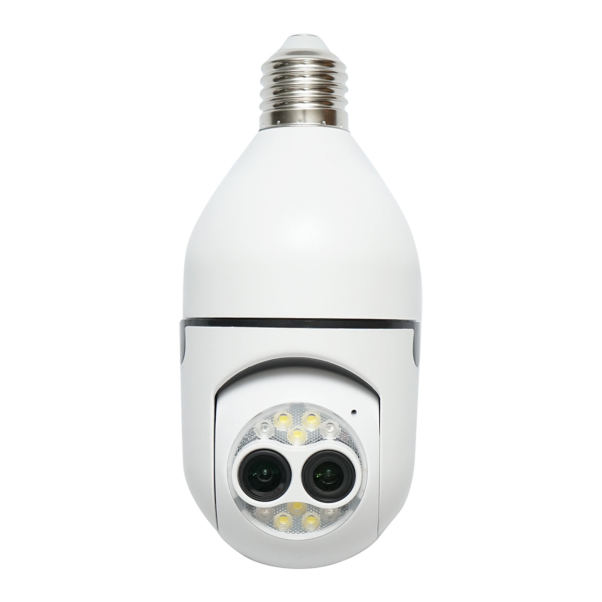 Telecamera di videosorveglianza PTZ a doppia lente con lampadina intelligente, WIFI 2.4G 1080P, tipo lampadina E27 con sensore di movimento, rilevamento presenza umana e applicazione iCSee