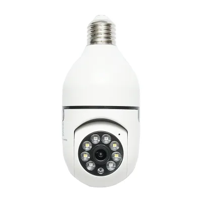 Telecamera di videosorveglianza PTZ con lampadina intelligente, WIFI 2.4G 1080P, tipo lampadina E27 con sensore di movimento e applicazione Tuya