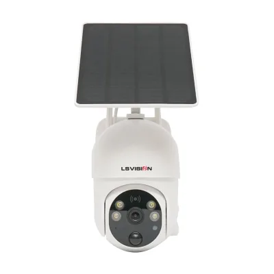Telecamera di videosorveglianza rotante WIFI con pannello solare 3,5W, PTZ, 1080P, UBOX - immagine 2