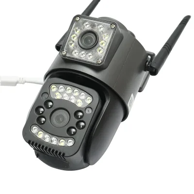 Telecamera di videosorveglianza Smart P2P WIFI 2.4G, sensore di movimento, rilevamento umano, visione notturna, PTZ rotante a 355 gradi, applicazione V380 Pro - immagine 4