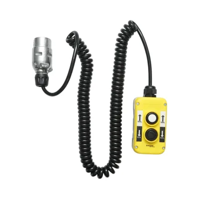 Telecomando industriale con 2 comandi, cavo a spirale e spina a 7 poli Breckner Germany