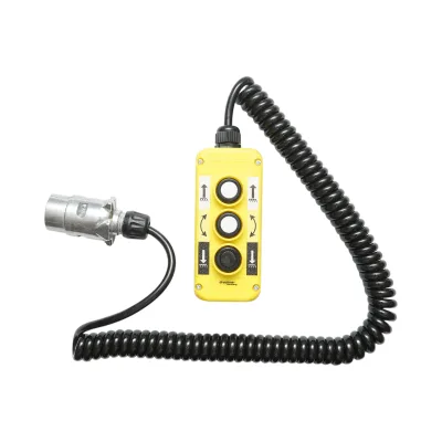 Telecomando industriale con 3 comandi, cavo a spirale e spina a 7 poli Breckner Germany