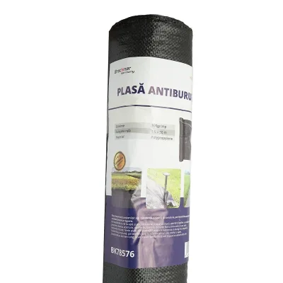 Telo Rete Pacciamatura Anti-Erbacce, 1,5x50m, 100gr/m², Nero, Permeabile, PP, Resistente UV per Giardino, Prato, Aiuole, Alberi e Arbusti - immagine 2